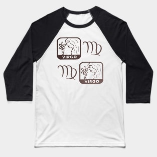 Virgo Birth Sign - Brown Baseball T-Shirt